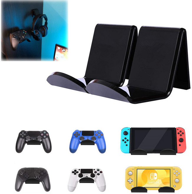 컨트롤러 패드 벽걸이 거치대 스탠드 PS 플스 3 4 5 XBOX 4세대 프로콘 듀얼센스 듀얼쇼크 호환, 컨트롤러 벽걸이 거치대, 1개