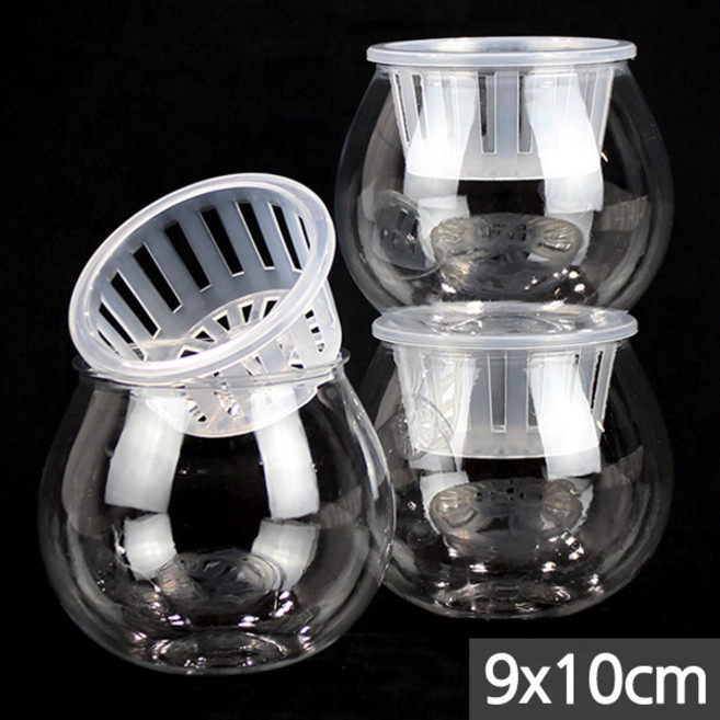 세인화분 플라스틱 수경 화분 3P 세트 - 수경재배 수경화분 실내화분 인테리어화분 투명화분 플라스틱화분 식물 유리화분, 01_90A 수경플분(3개)