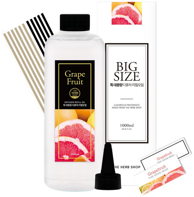 더허브샵 특대용량 디퓨저 리필오일, 자몽