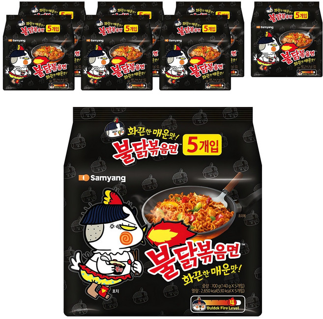 삼양 불닭볶음면 멀티 145g 5입 8봉, 40개