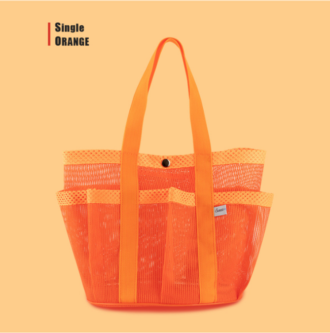 다용도 망사 목욕 복주머니 가방 26color, 오렌지-Single