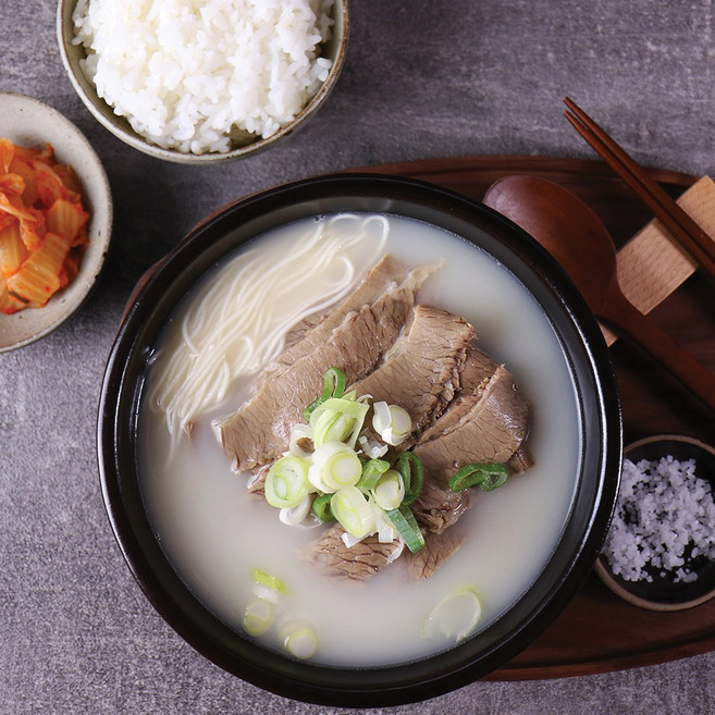 [프레시멘토] 진한주옥 보드라운 양지고기가 듬뿍 들어간 진한 설렁탕 1인분, 1개, 560g