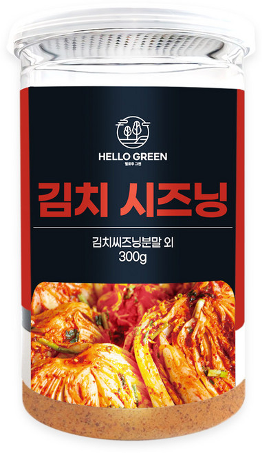 헬로우그린 김치 시즈닝(통) 조미료 분말 가루 파우더, 1개, 300g