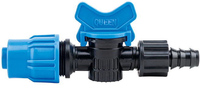 물호스 라인밸브 (LD+TAPE) 16mm 점적호스 연결구 관수자재, 1개