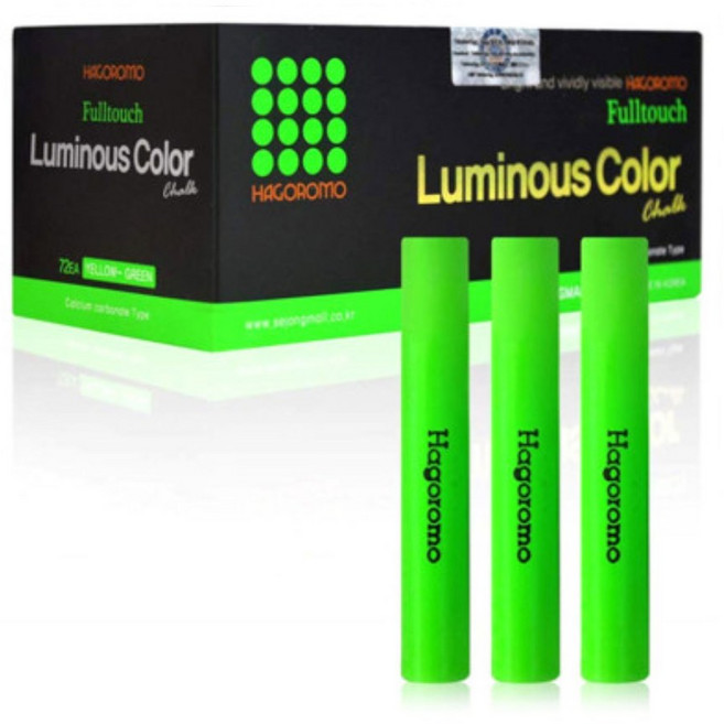 하고로모 풀터치 탄산 형광 분필 72본, 탄산형광 연두 72본