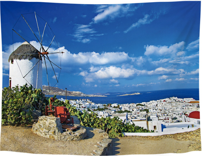 데일리베러 인테리어 가리개천 중형 패브릭 포스터, 언덕