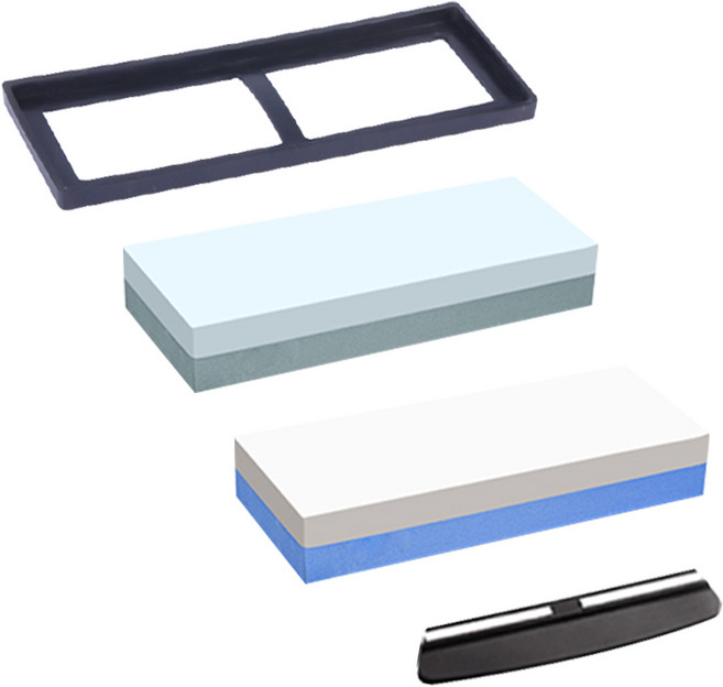 4종 세트 프리미엄 양면 숫돌 + 칼날 가이드 + 미끄럼 방지 패드 포함 칼갈이 숯돌 칼가는 숮돌 칼 가위 갈이 칼가는돌 칼숯돌 칼숫돌, R99777S(4종, 1세트