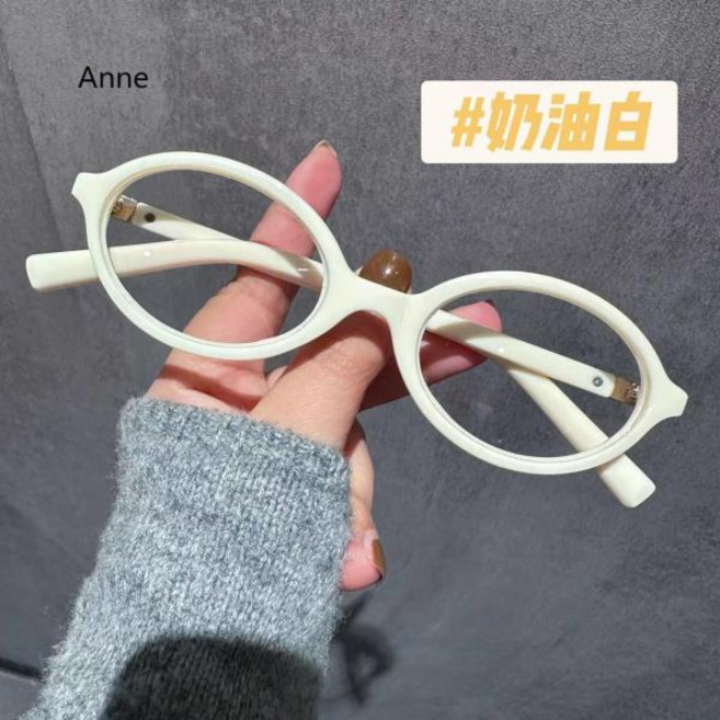 데일리 꾸안꾸 여성용 타원형 레트로 안경 Y2K 레오파드 소형 프레임 안경 심플한 빈티지 안경 여자 아이웨어 장식 안경 새로운 패션