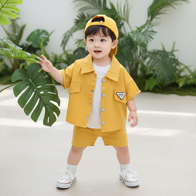 몽실이 셔츠형자켓 반팔상하복