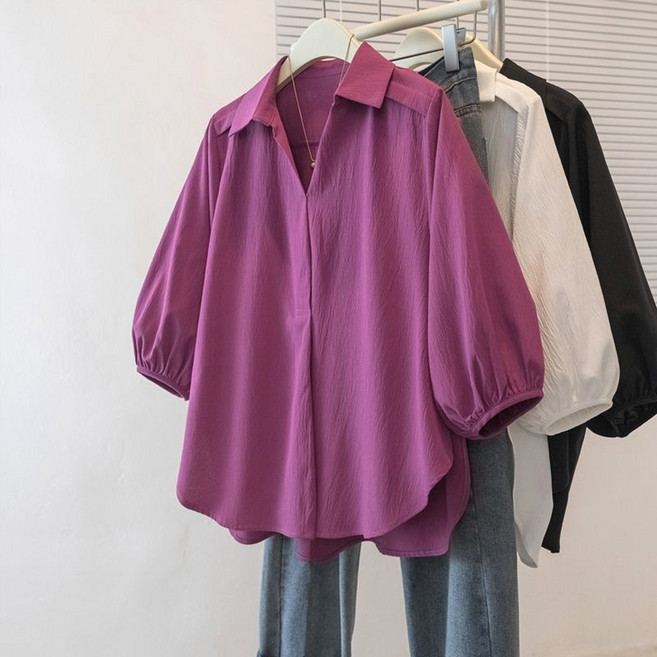 루스리더 여성 패션 데일리 오피스룩 루즈핏 블라우스 ES62