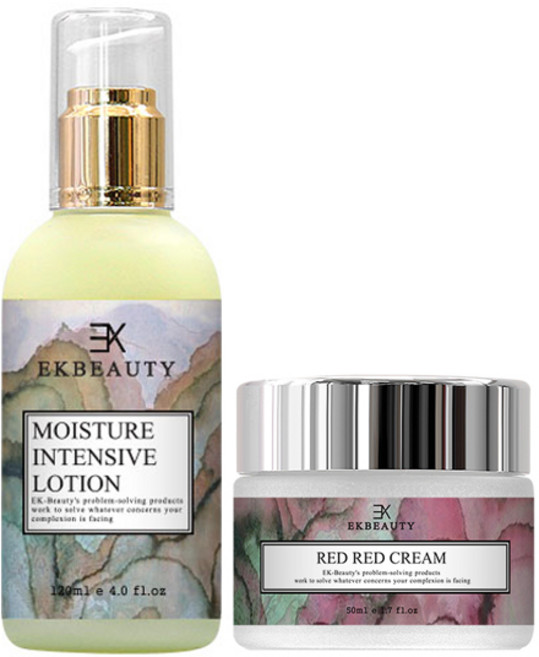 이케이뷰티 보습로션 홍조크림 2종세트 건조피부 민감성 붉은피부를 위한 세트구성 무파라벤 천연제품