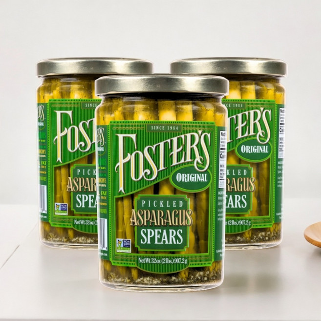 미국 포스터스 절인 아스파라거스 피클 오리지널 907g x3병 피자, 3개