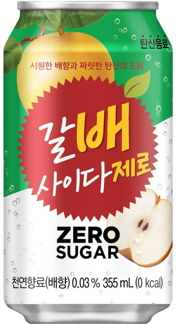 해태htb 갈배사이다 제로, 355ml, 12개