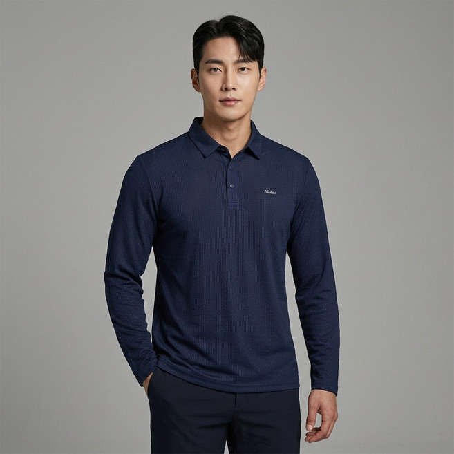 모렉스 남성 엠보 카라 긴팔 티셔츠 등산 티 기능성 작업복 상의