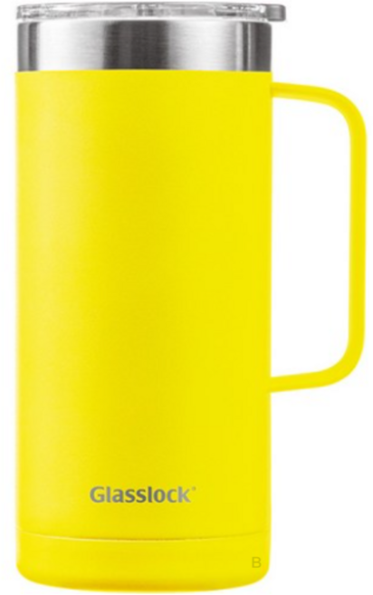 글라스락 플레인 머그 텀블러, 옐로우, 500ml, 30개