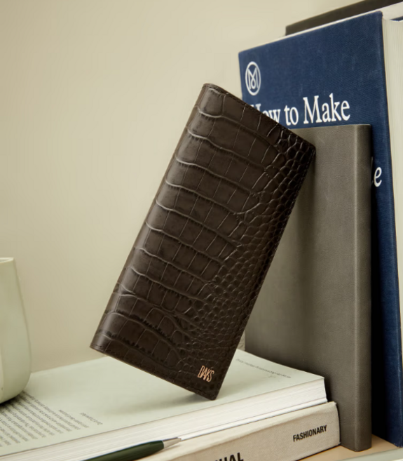 닥스 크로커다일 패턴 남성 소가죽 장지갑 (선물포장)