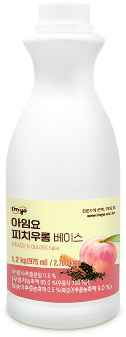 아임요 피치우롱티 베이스 1개, 1.2kg, 1개입, 1.2kg