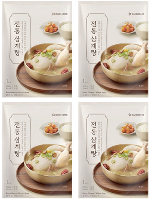 아워홈 전통 삼계탕, 800g, 4개
