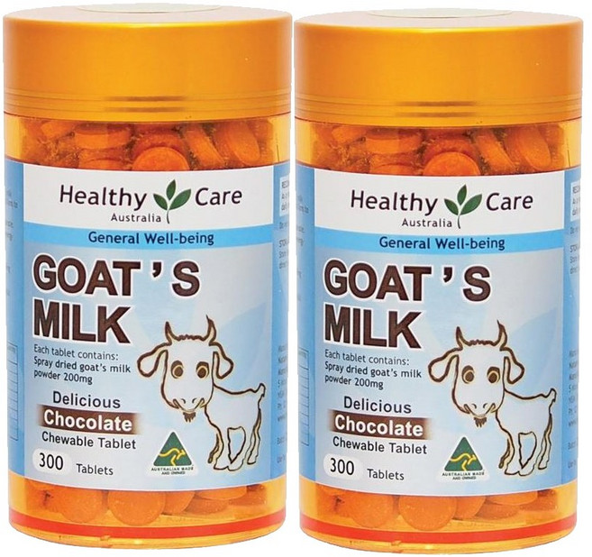 헬씨 케어 산양유 초콜렛맛 300 츄어블정 X 2개, 1세트, 300정