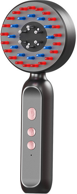 EMS헤어부스터 두피 마사지기 워터프루프 전동 두피 마사지 빗 오일 진동 마사지 빗, PZ-1117