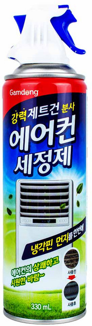 청개구리 청개구리(감동) 에어컨 세정제 강력 제트건 분사 330ml, 청개구리 에어컨 세정제 강력 제트건 분사 330ml, 1개