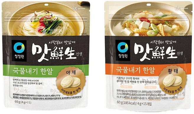 맛선생 국물내기 한알 60g 야채1개＋황태1개