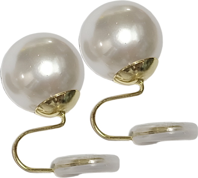 태희네 단정 맑은 화이트 진주 귀걸이 뀌찌 실버 이어링