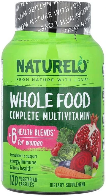 NATURELO 천연 식품 컴플리트 종합비타민 여성용 베지 캡슐 120정 NATURELO (내추렐로), 1개 - 쿠팡