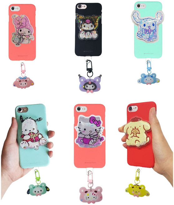 갤럭시S26플러스 SM-S947N -바이세잇-무늠-말랑실리콘 젤리 폰케이스 반짝이는 스마트톡거치대 휴대폰 케이스