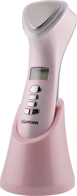 글램온 냉온 갈바닉 핫앤쿨 LED 피부마사지기, 핑크, GMN-001