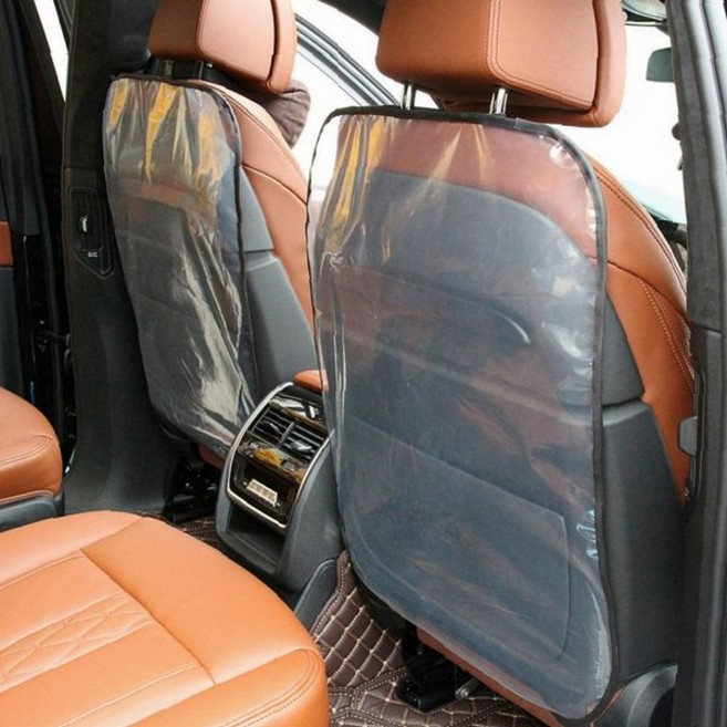 차량용 뒷좌석 보호 커버 투명 방수 시트 보호대 어린이 발차기 방지 택시용, 1개