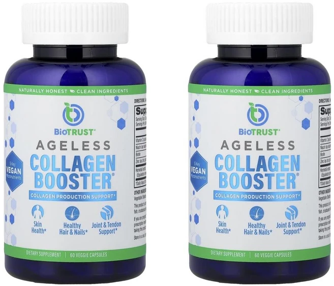 BioTrust Ageless Collagen Booster 바이오트러스트 에이지리스 콜라겐 부스터 60캡슐 2팩, 60정, 2개 - 쿠팡