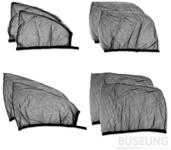 부승 창문형 차량용 방충망 2p 암막 가리개 차량모기장, SUV 뒷유리