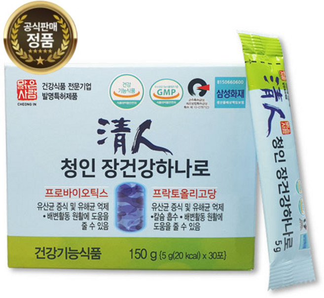딱좋아 청인 장건강하나로 150g, 1박스