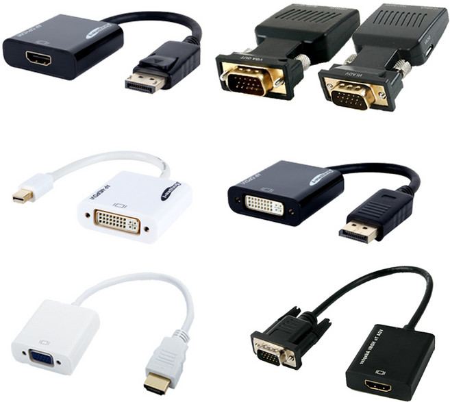 HDMI 젠더 VGA RGB TO HDMI 변환 DP DVI USB C타입 맥북 노트북 컨버터, AP-HDMIVGA