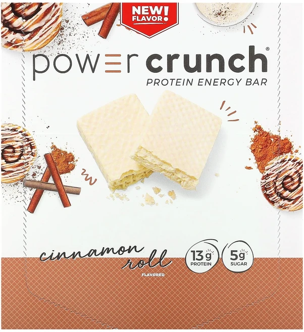BNRG 파워 크런치® 프로틴 에너지 바 시나몬 롤 맛 12개입 개당 40g PRW-72616, 1개 - 쿠팡
