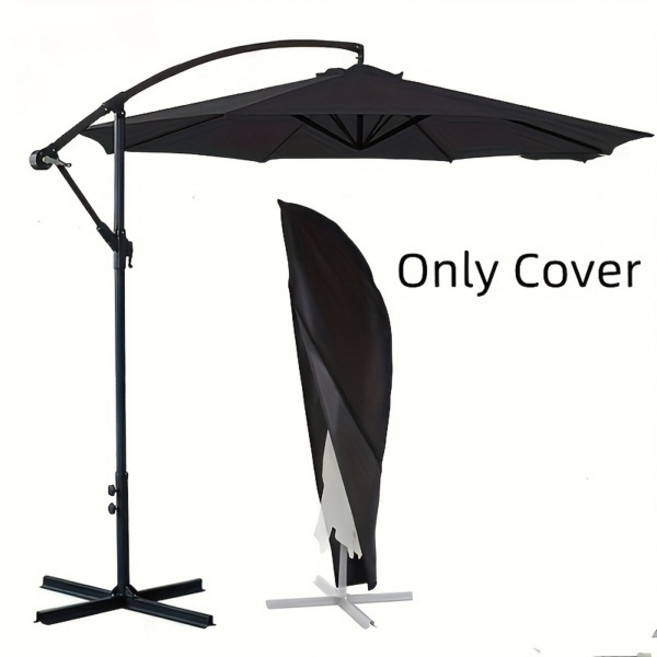 야외 방수 파티오 우산 커버 자외선 차단 210D 우산 커버 지퍼 포함 오프셋 우산 9 피트-12 피트 핏 265cm, 02 Cover with Push Rod