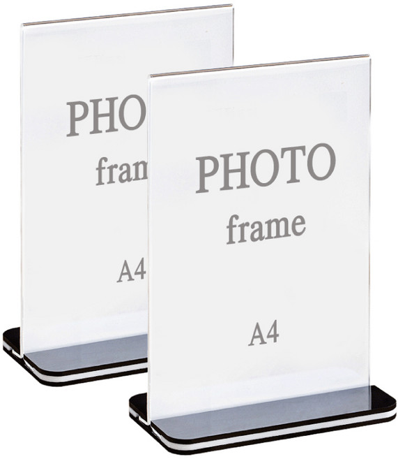 디모어 아크릴 테이블 스탠드 광고 메뉴 안내판 액자, 2개