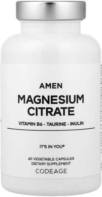 코드에이지 에이멘 마그네슘 시트레이트 Codeage Amen Magnesium Citrate 60정, 1개 - 쿠팡