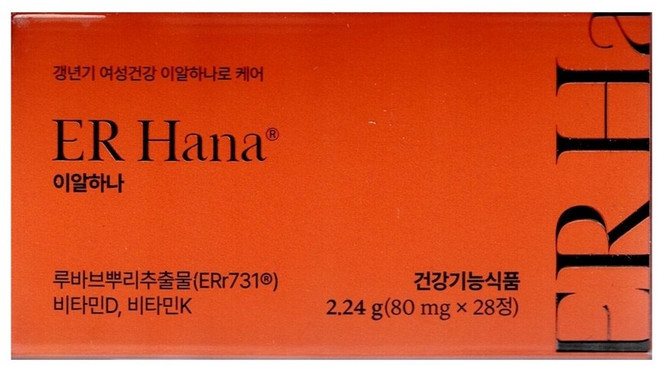 이알하나 ERr731 중년 여성 영양제, 3개, 28정