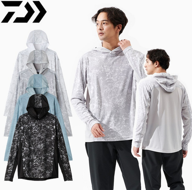 다이와 DAIWA 2025 낚시복 상의 긴팔 후드 메쉬 자외선차단 여름 DE-3625