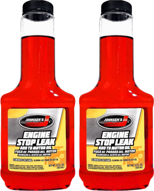 Johnson 존슨 엔진 오일 스탑리크 누유방지제 355ml, 모든 연료 유형, 2개