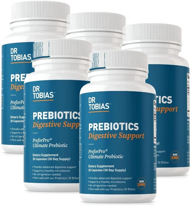 닥터토비아스 프리바이오틱스 다이제스티브 서포트 캡슐 Dr. Tobias Prebiotics, 5개, 30정 - 쿠팡