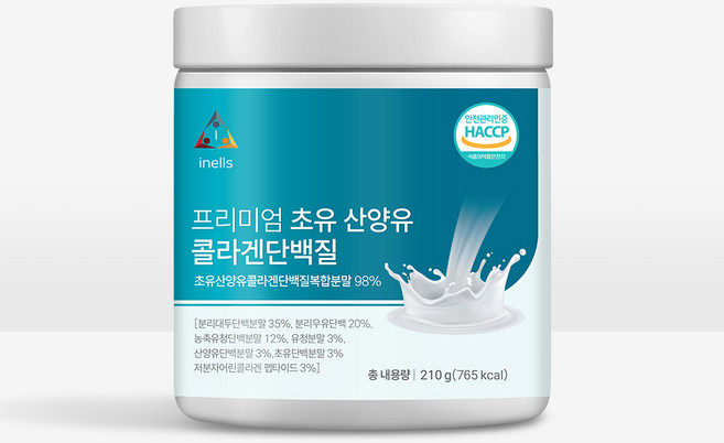 이넬스 프리미엄 초유 산양유 피쉬 콜라겐 단백질 210 동물 식물성 고소한 우유 맛 초 저분자 해썹 haccp 분리 우유 대두 단백 분말 우유 와 함께 부모님 직장인 엄마 아빠, 6개, 210g