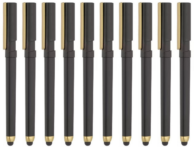 [무심] 스마트폰 태블릿 마카롱 터치볼펜, 10개, 블랙