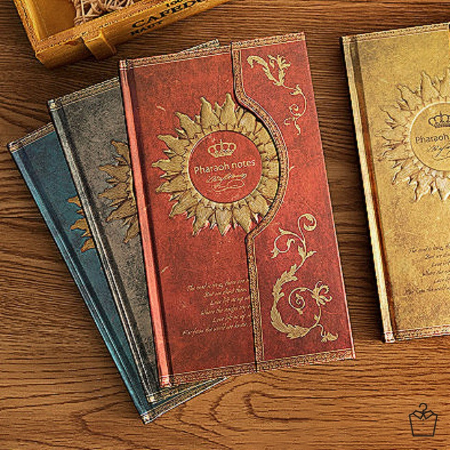 빈티지 다이어리 하드커버 마그네틱 노트 마법 감성, 레드