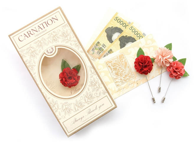 어버이날 카네이션 브로치 용돈봉투 감사카드 선물세트 neo210