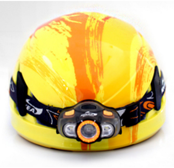 아시안핏 적용되어 편한 트랑고 경량 등산헬멧 265g 헬맷 지니트, 옐로우, 1개