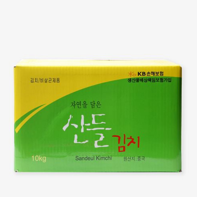 산들푸드 산들김치 중국산 10kg 포기김치 종이박스, 1개