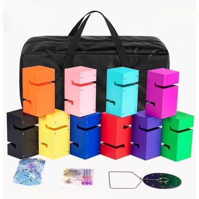 협동 놀이 탑 블록 쌓기야유회 워크샵 대회 팀 합동 스포츠 빌딩 타워 활동 재미 게임, 컬러 (라지 사이즈) 10개 박스, 1개